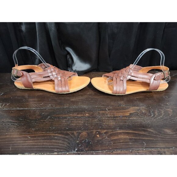 EUC Huraches by BearPaw Agate Brown Leather Sandals/Sz. 11 - Picture 4 of 8